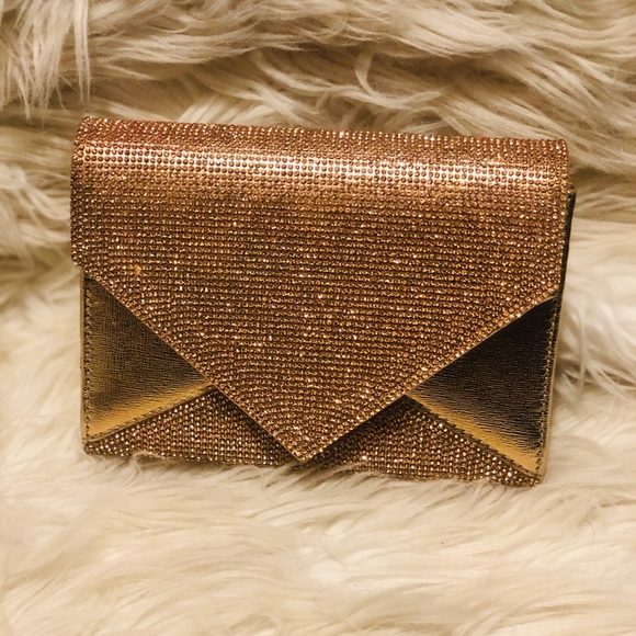 Handbags - Rose gold rhinestone purse